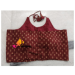 Brown Sleeveless Ajrak With Neck Lace Back