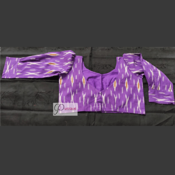 Purple 3 Quarter Sleeves Kkat Blouse 7
