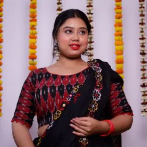 Red Handloom Patola Pure Silk Single Ikat Saree - Buy Now