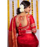red golden maggam blouse2