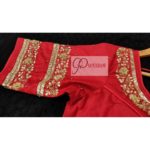 red golden maggam blouse5