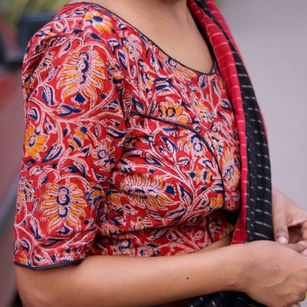 multi colour kolamkari blouse design