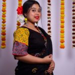 black khadi with multi colour ajrak bell sleeves blouse1