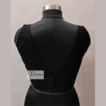 black hand embroidery (aari work) sleeveless blouse design2