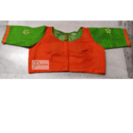 Orange Jamdani With Green Sleeves 1