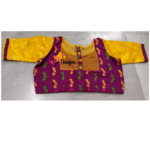 Purple Jamdani With Yellow Sleeves 1