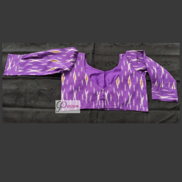 Purple 3 Quarter Sleeves Kkat Blouse 6
