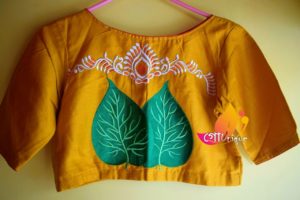 Bridal Paan Blouse Embroidery Design