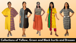 Collections Of Yellow, Green And Black Kurti And Dress