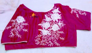 Rose Flower Embroidery Blouse