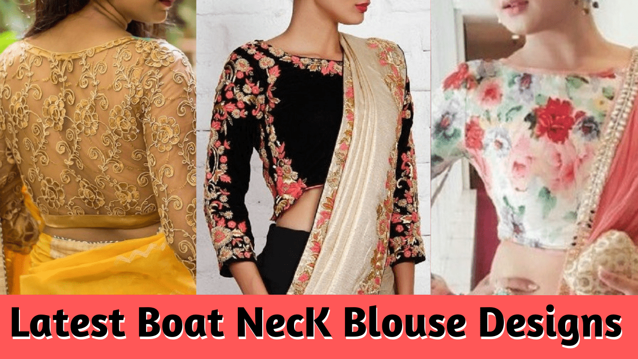 latest boat neck blouse designs 1