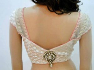 patch work silk saree blouse designs back neck