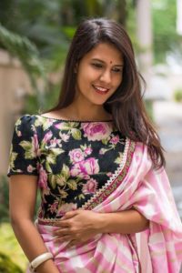 floral print half sleeve blouse