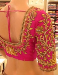 heavy embroidery wedding blouse