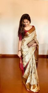 kanjivaram saree blouse design for south indian wedding
