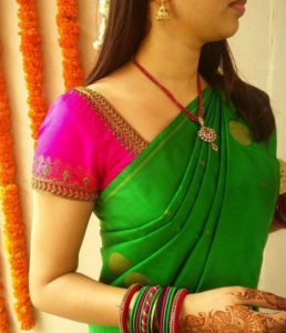 simple south indian wedding blouse design