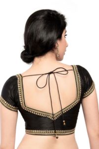 black blouse design with aari work for daily use