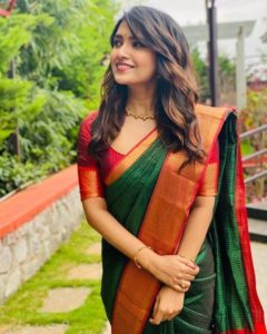 simple silky red blouse design for plain sarees