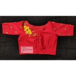 red yellow green 3d hand embroidery blouse 1
