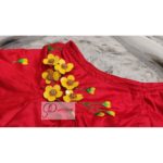 red yellow green 3d hand embroidery blouse 3