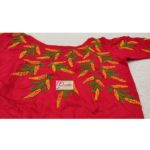 red yellow green hand embroidery blouse with frills 1