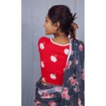 red khadi with joba emboridery white lace blouse1