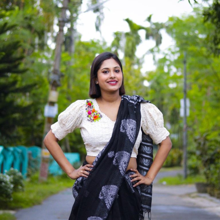 Beautiful Designer Pure Cotton Hakoba Blouse main image 0
