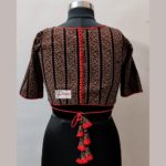 black red ajrak with latkan blouse