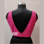 pink hand embroidery (aari work) sleeveless blouse design2